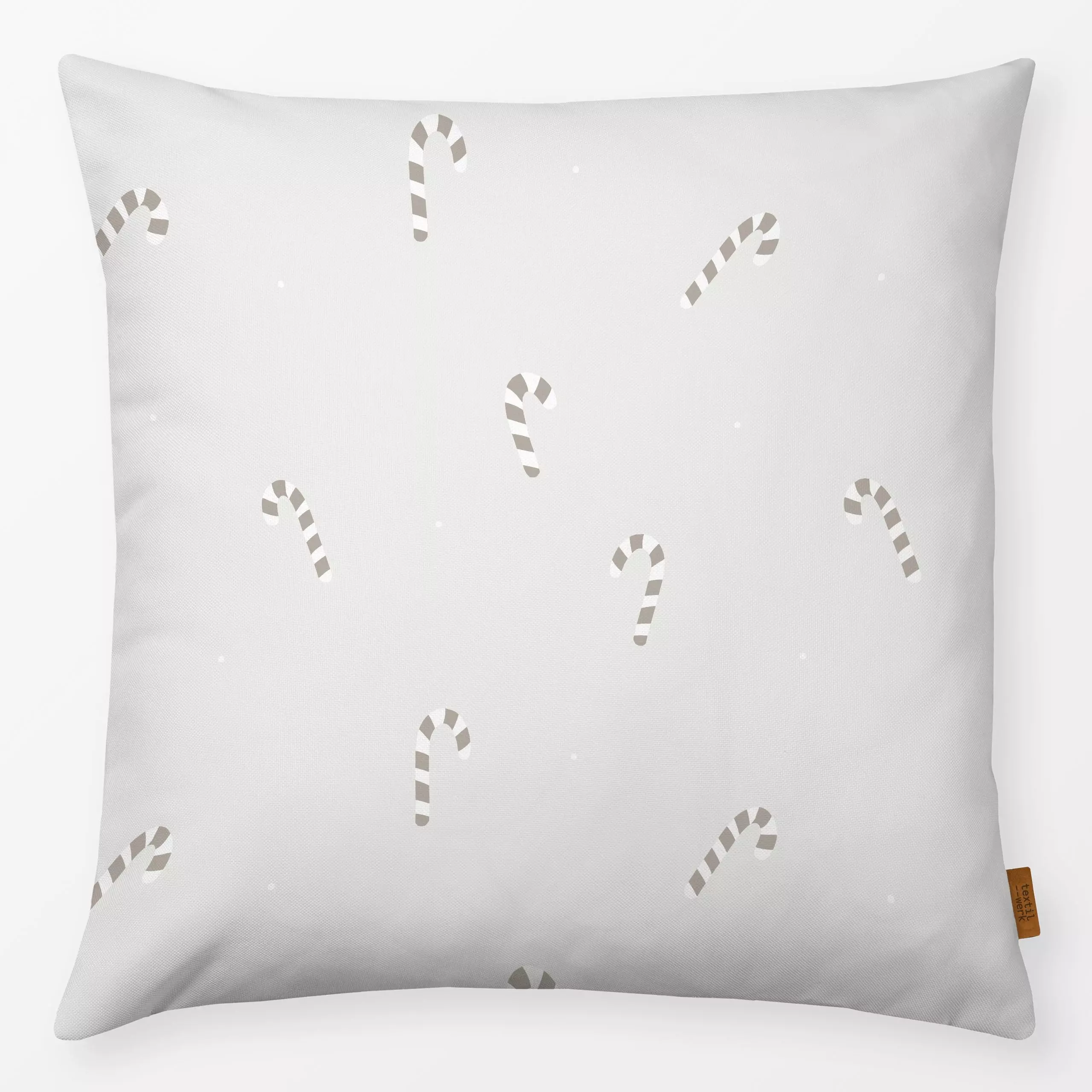 Kissen Zuckerstangen Pattern - Weihnachten, Winter - von „Kruth Design"; skandinavisch, Weihnachten, verspielt, Kinderzimmer...