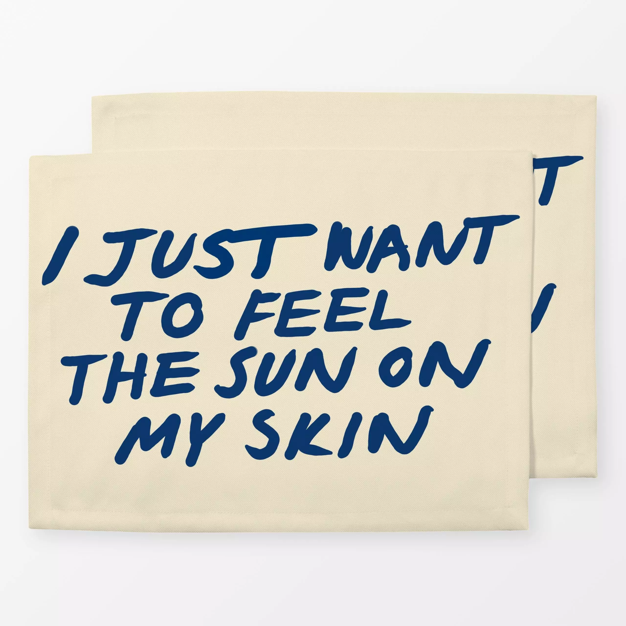Tischset Sun On My Skin, Spruch, Sommer, von KunstbyStephie