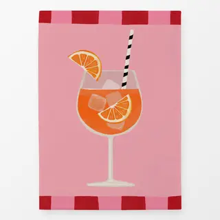 Geschirrtücher Drink Rahmen rot pink