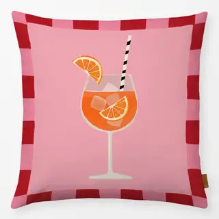 Kissen Drink Rahmen rot pink