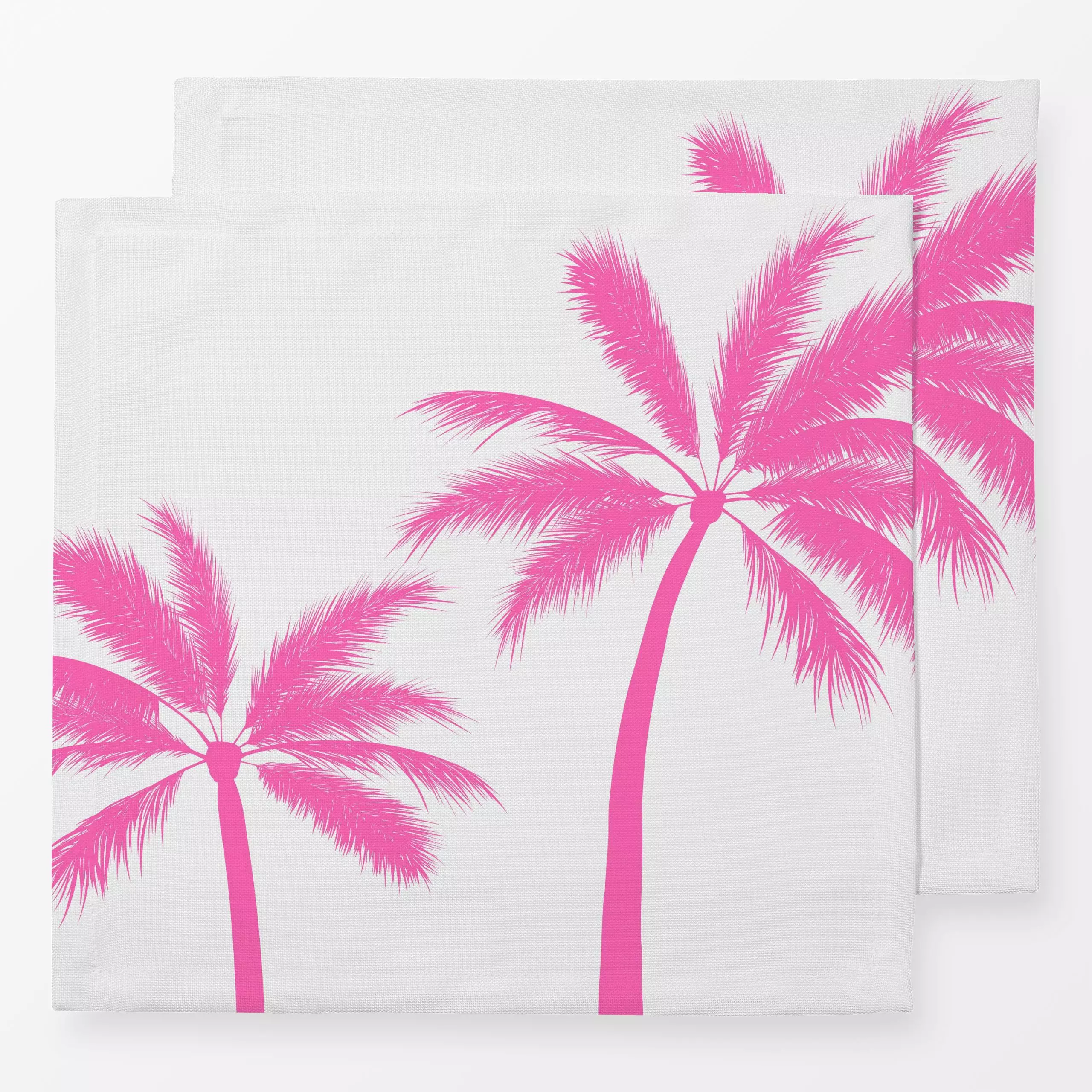 Servietten Tropical Palms hot pink - Sommer, Pflanzen & Botanik - von „Karen Menzenbach x so.leben.wir"; Natur, rosa, Pflanz...