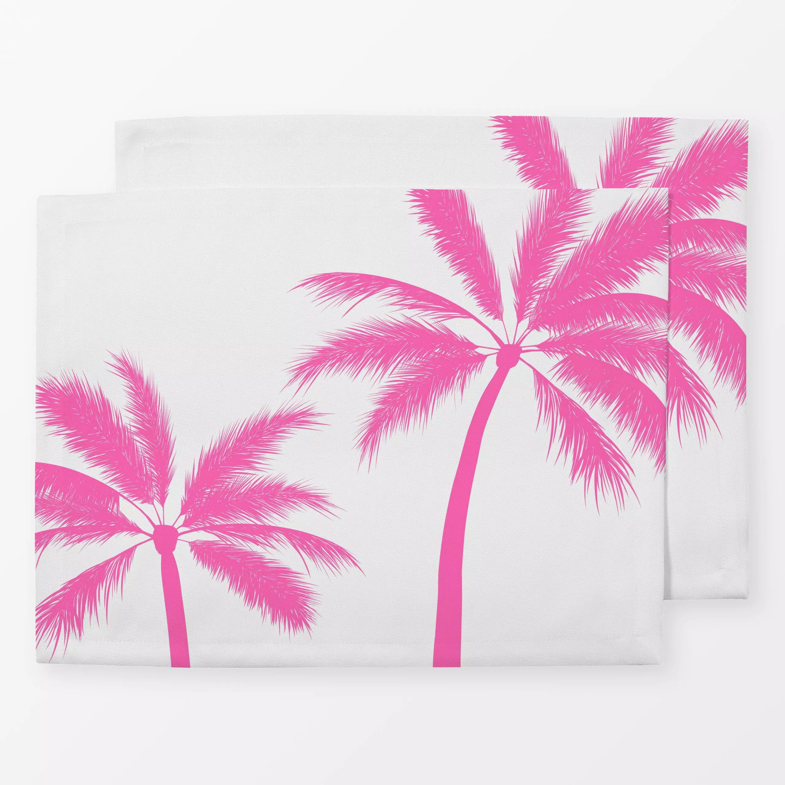 Tischset Tropical Palms hot pink - Sommer, Pflanzen & Botanik - von „Karen Menzenbach x so.leben.wir"; Natur, rosa, Pflanzen...