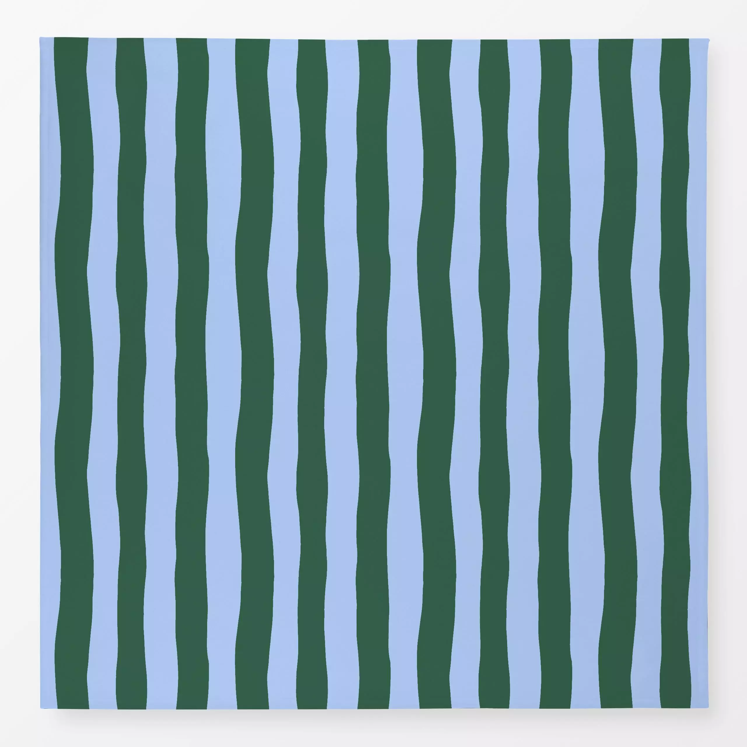 Tischdecke Blockstreifen Grün Hellblau - Symbole & Muster - von „Studio Kesse“; Linien, Streifen, Garten, hellblau, grun, ge...