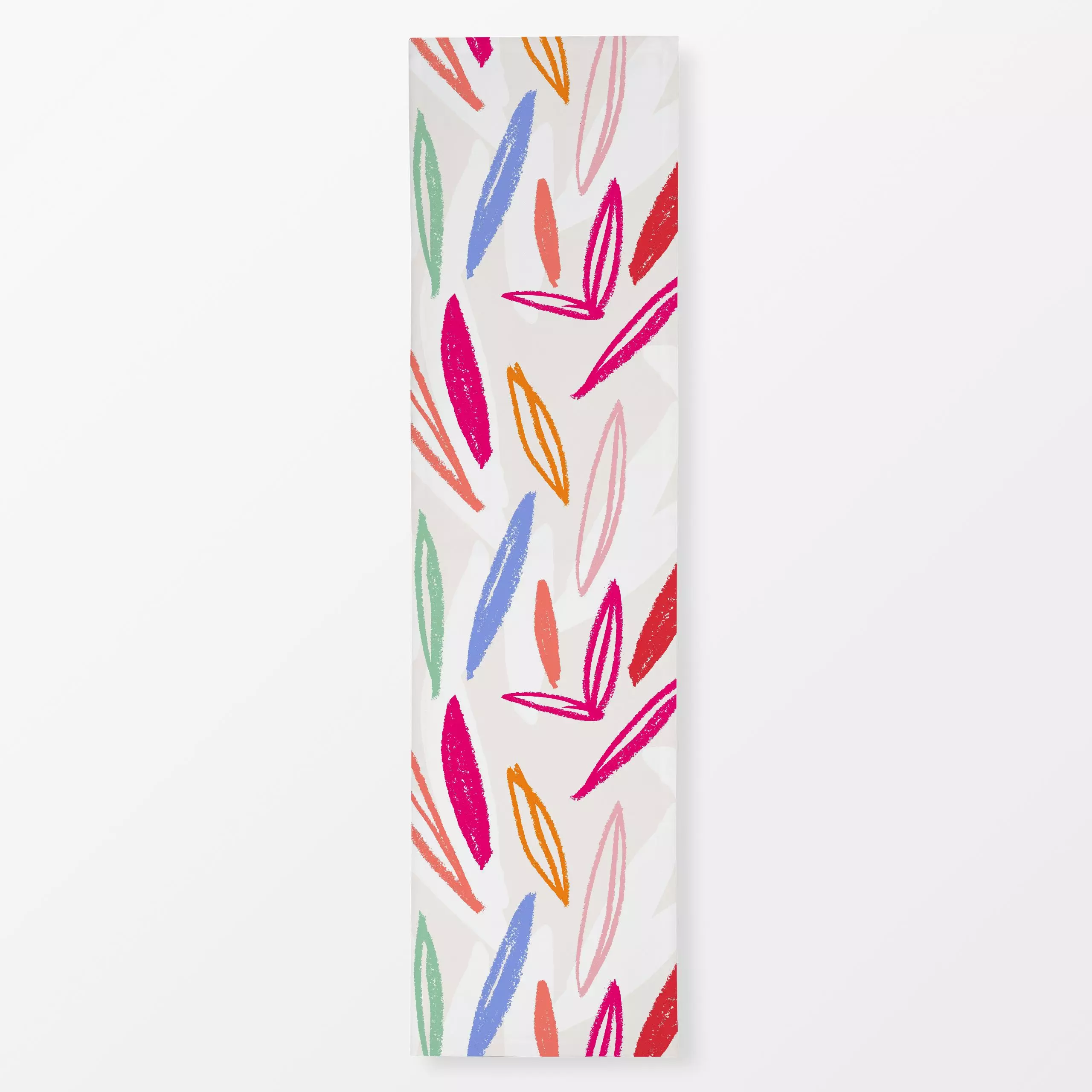 Tischläufer Ethno Leafs Allover bunt - Sommer - von „Kruth Design"; Blätter, Zweige, Garten, Ethno, Sommerlich, Gartendeko