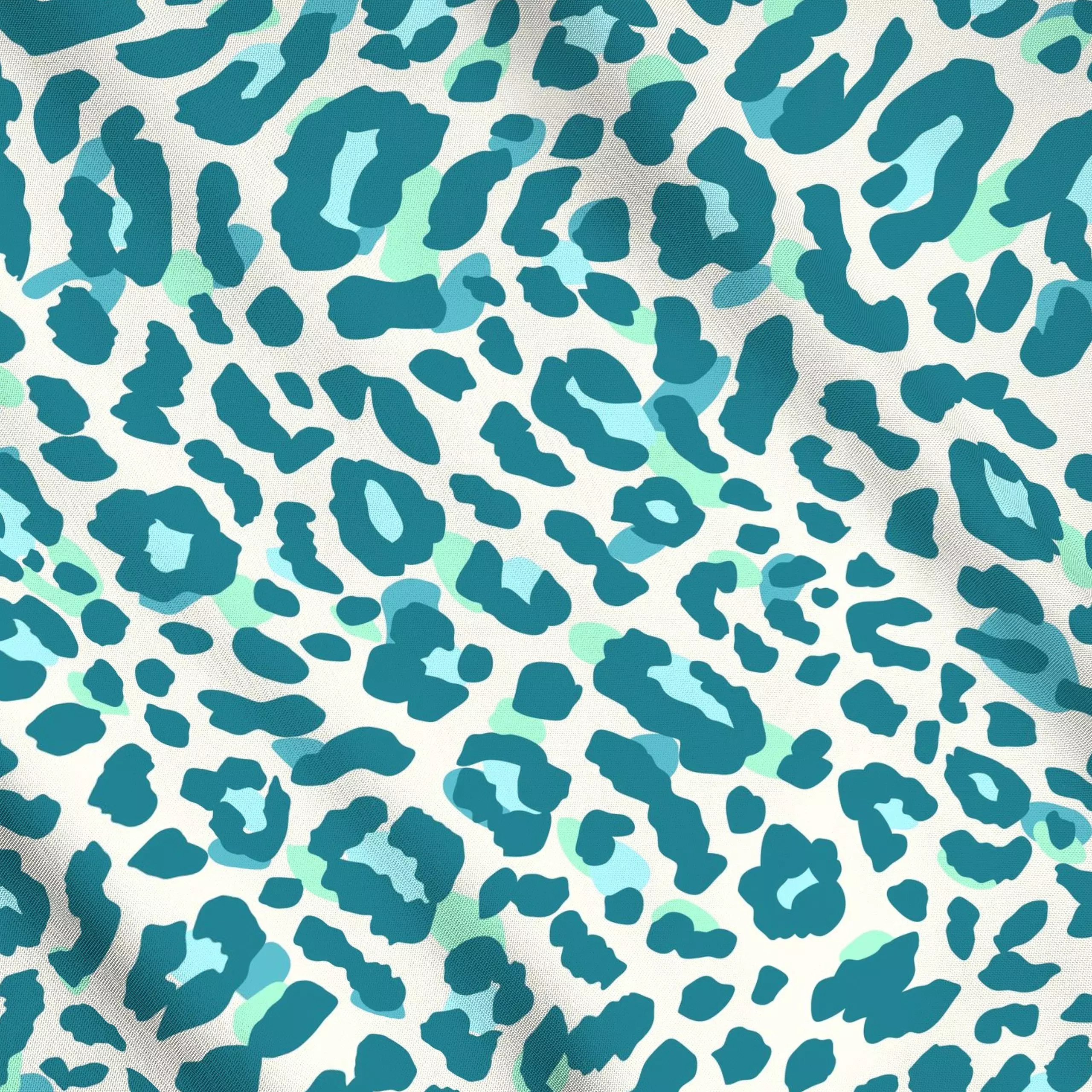 Meterware Farbfreude Leopard Animal 2 - Sommer, Tiere, Symbole & Muster - von „Primus Pattern"; Sommer, Leo, Leopard, turkis...