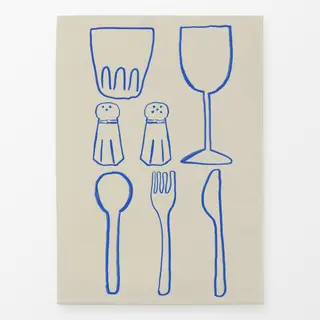 Geschirrtücher Kitchen Utensils Outline