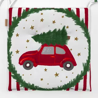 Sitzkissen Weihnachten Auto rot