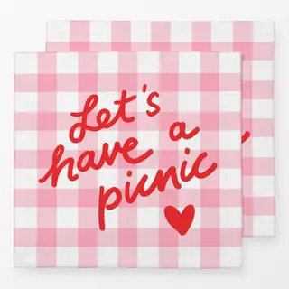 Servietten Let’s have a picnic rosa