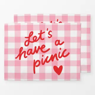 Tischset Let’s have a picnic rosa