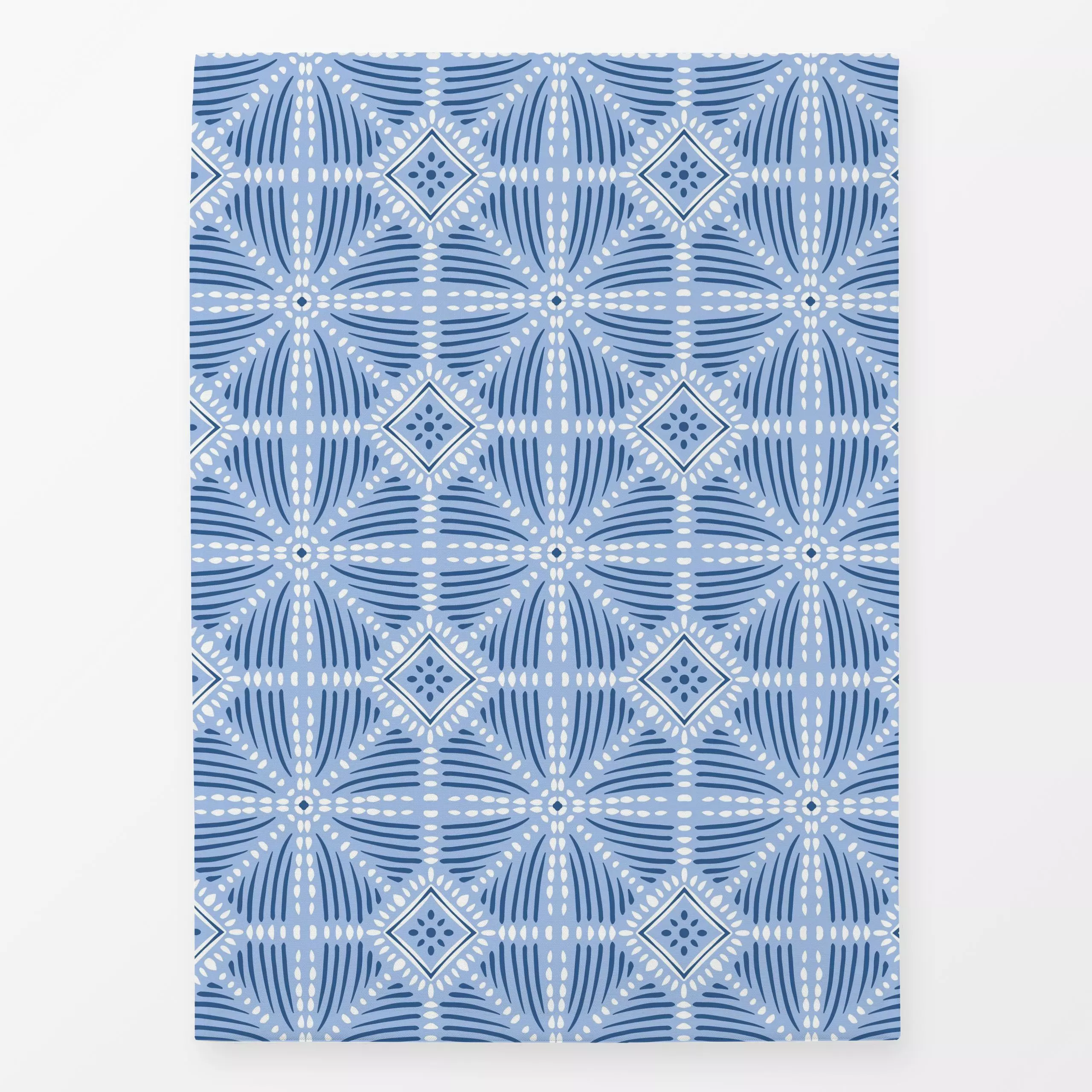 Geschirrtücher summer tile - blue - Sommer, Symbole & Muster - von „Vivian Hasenclever"; Abstrakt, Geometrisch, modern, Somm...