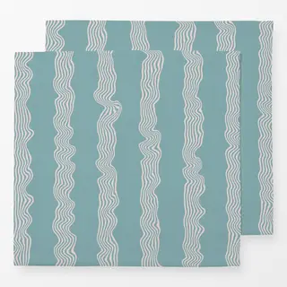 Servietten Wellenstreifen Türkis