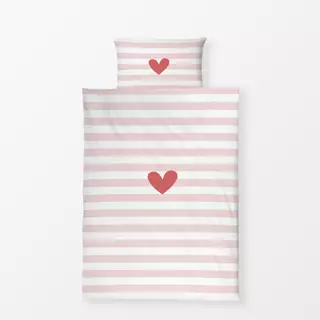 Bettwäsche Stripes Heart