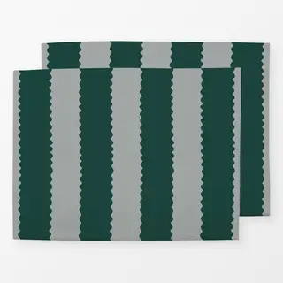 Tischset Streifen grün