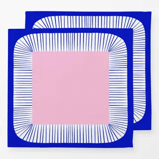 Servietten Bogenrahmen Blau Pink