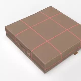 Bodenkissen Big Grid Brown Pink