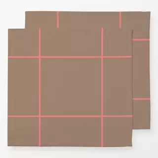 Servietten Big Grid Brown Pink