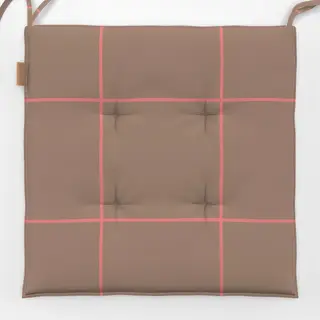 Sitzkissen Big Grid Brown Pink