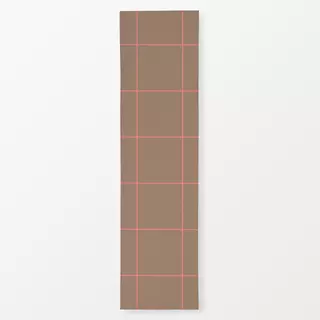 Tischläufer Big Grid Brown Pink