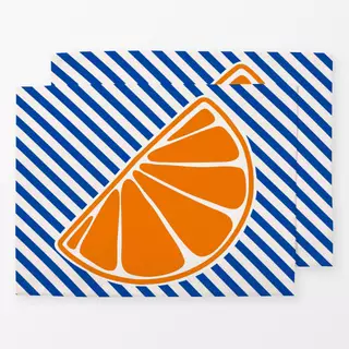 Tischset orange fruit stripes