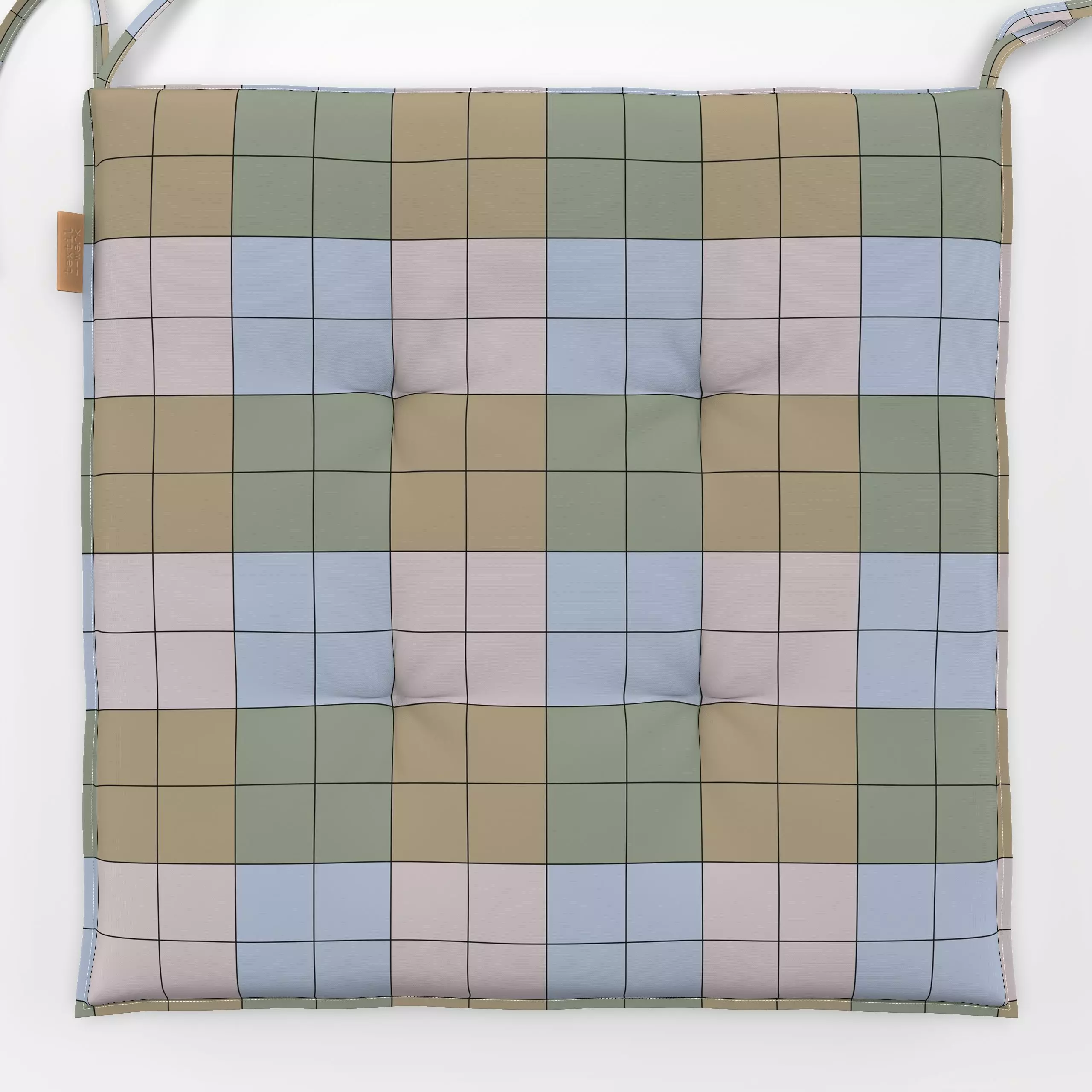 Sitzkissen Vintage Checks No 2 - Symbole & Muster - von „Studio ROSAGRAU"; rosa, outdoor, Karos, grun, StudioROSAGRAU, check...