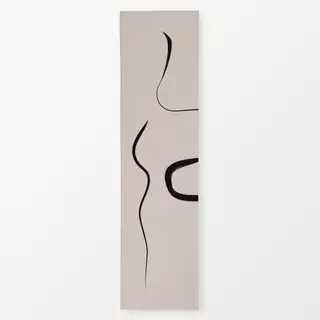 Tischläufer Ink Strokes 1 Beige And Black