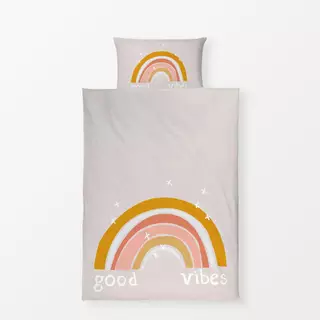 Bettwäsche Regenbogen GOOD VIBES