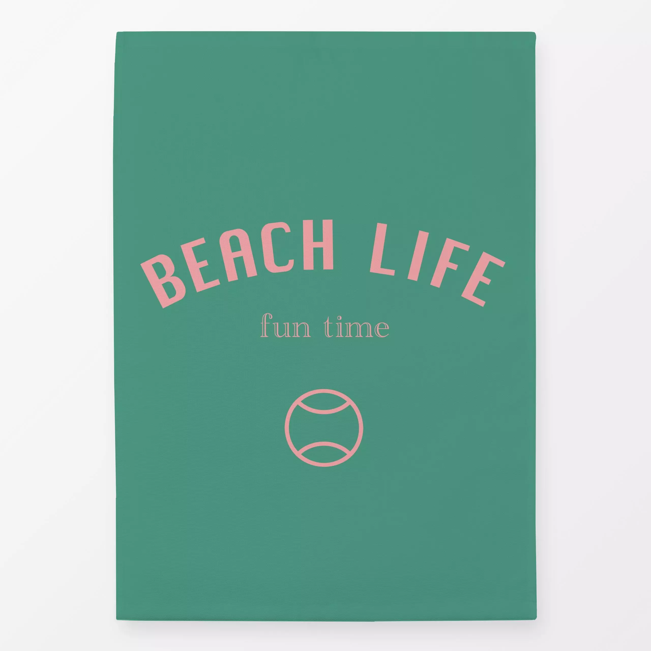 Geschirrtücher Vintage Beach Life Grün - Sommer, Sport, Retro & Vintage - von „Jana Moßmann"; Retro, Tennis, Sommer, vintage...