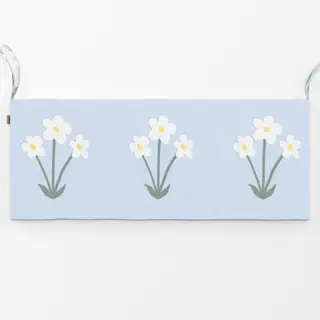 Bankauflage Kleine Blume Daisy Hellblau