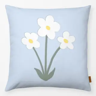 Kissen Kleine Blume Daisy Hellblau