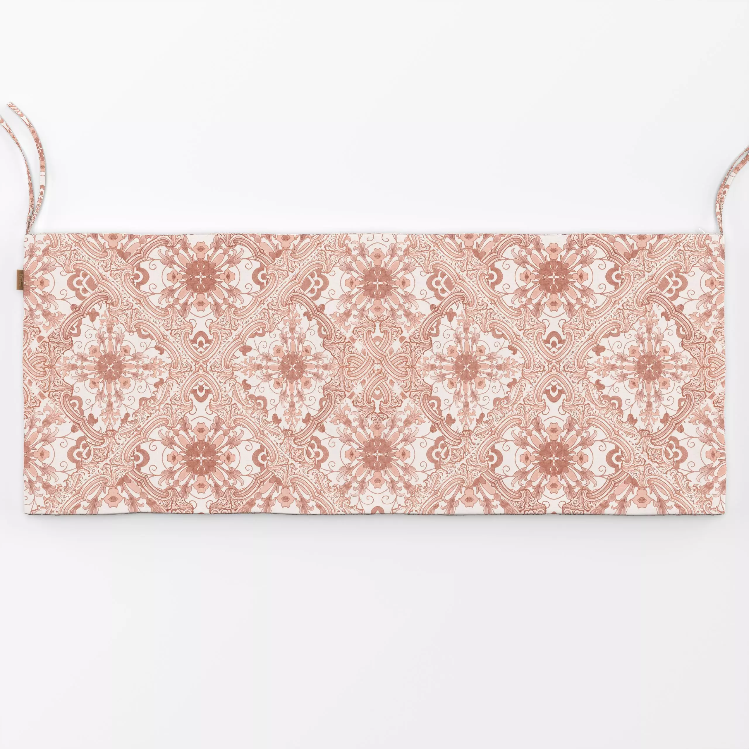 Bankauflage Baroque Floral Tiles Peach - Symbole & Muster - von „Bloomery Decor"; Blumen, terracotta, Sommer, flowers, flies...