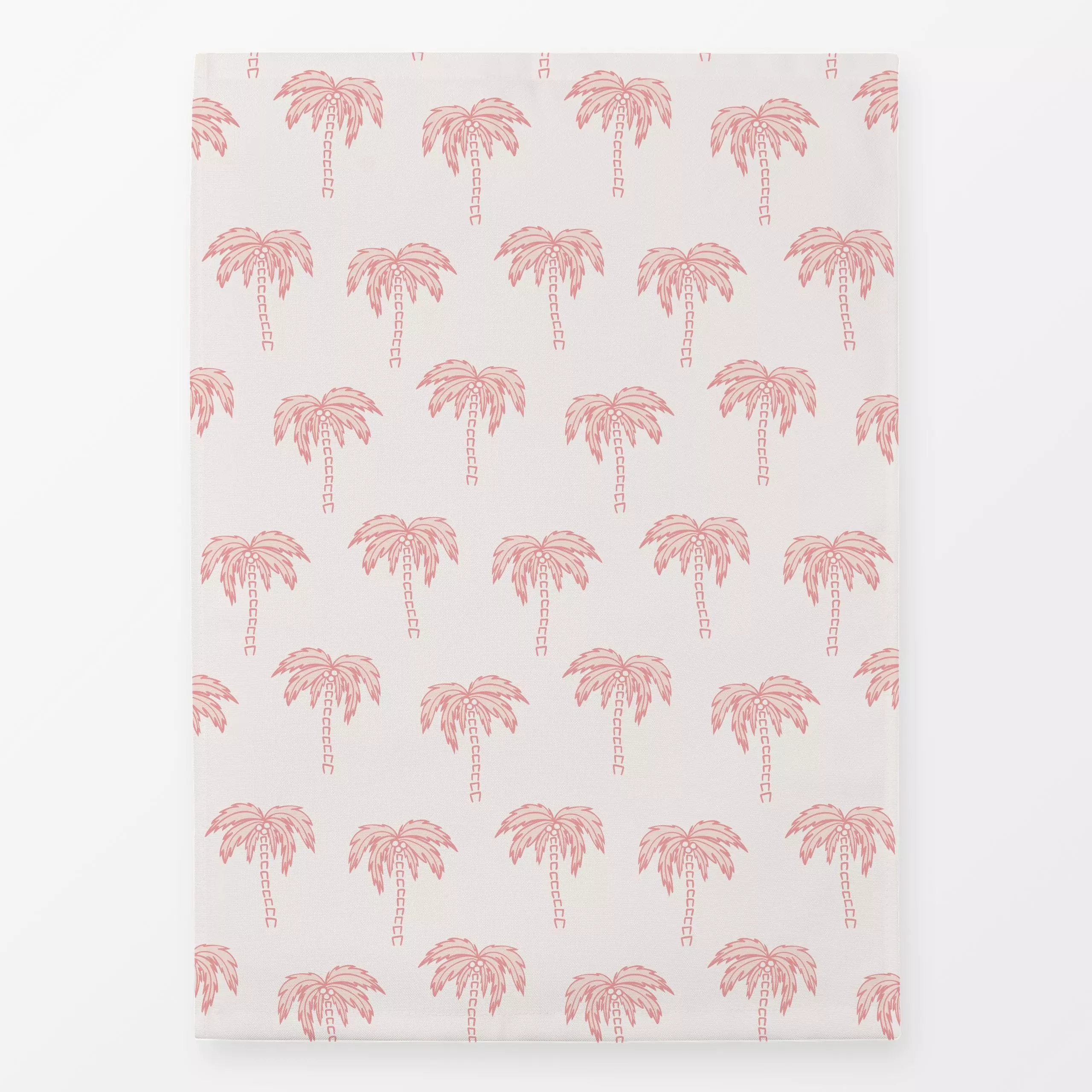 Geschirrtücher Palme rosa koralle - Sommer, Symbole & Muster, Pflanzen & Botanik - von „Kathrin Woo"; Palmen, tropisch, trop...