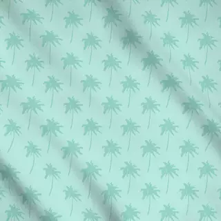 Meterware Palmen Pool Blue