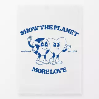 Geschirrtuch Show The Planet Meeresblau