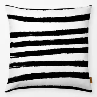 Kissen Streifen Schwarz Weiß