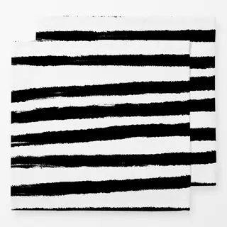 Servietten Streifen Schwarz Weiß