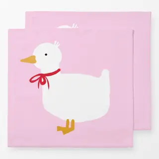 Servietten Ente Ducky Pink