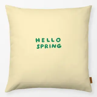 Kissen Picnic Typo Spring Buttergelb