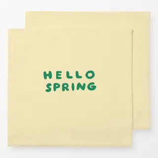 Servietten Picnic Typo Spring Buttergelb