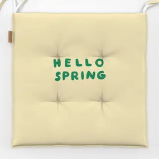 Sitzkissen Picnic Typo Spring Buttergelb