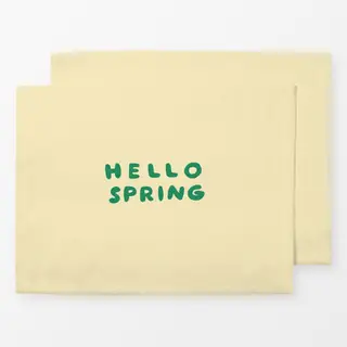 Tischset Picnic Typo Spring Buttergelb