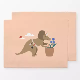Tischset Triceratops Gärtner peach