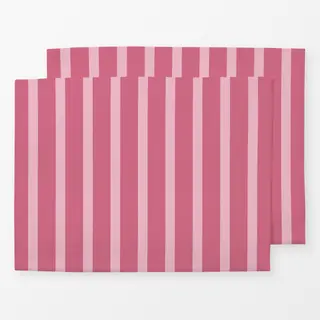 Tischset Stripes pink and rose
