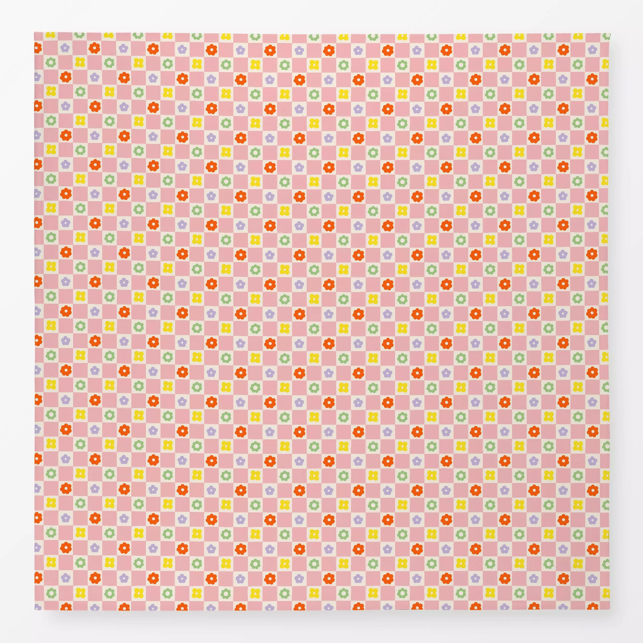 Tischdecke Schachbrettmuster Blume, Blumen, Sommer, von Maren Gross