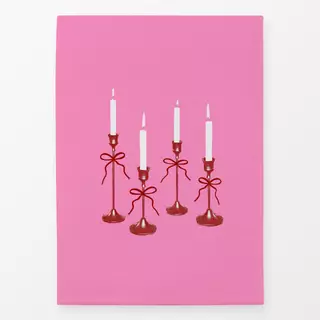 Geschirrtücher Christmas Candles Pink