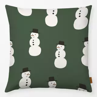 Kissen Snowman dark green