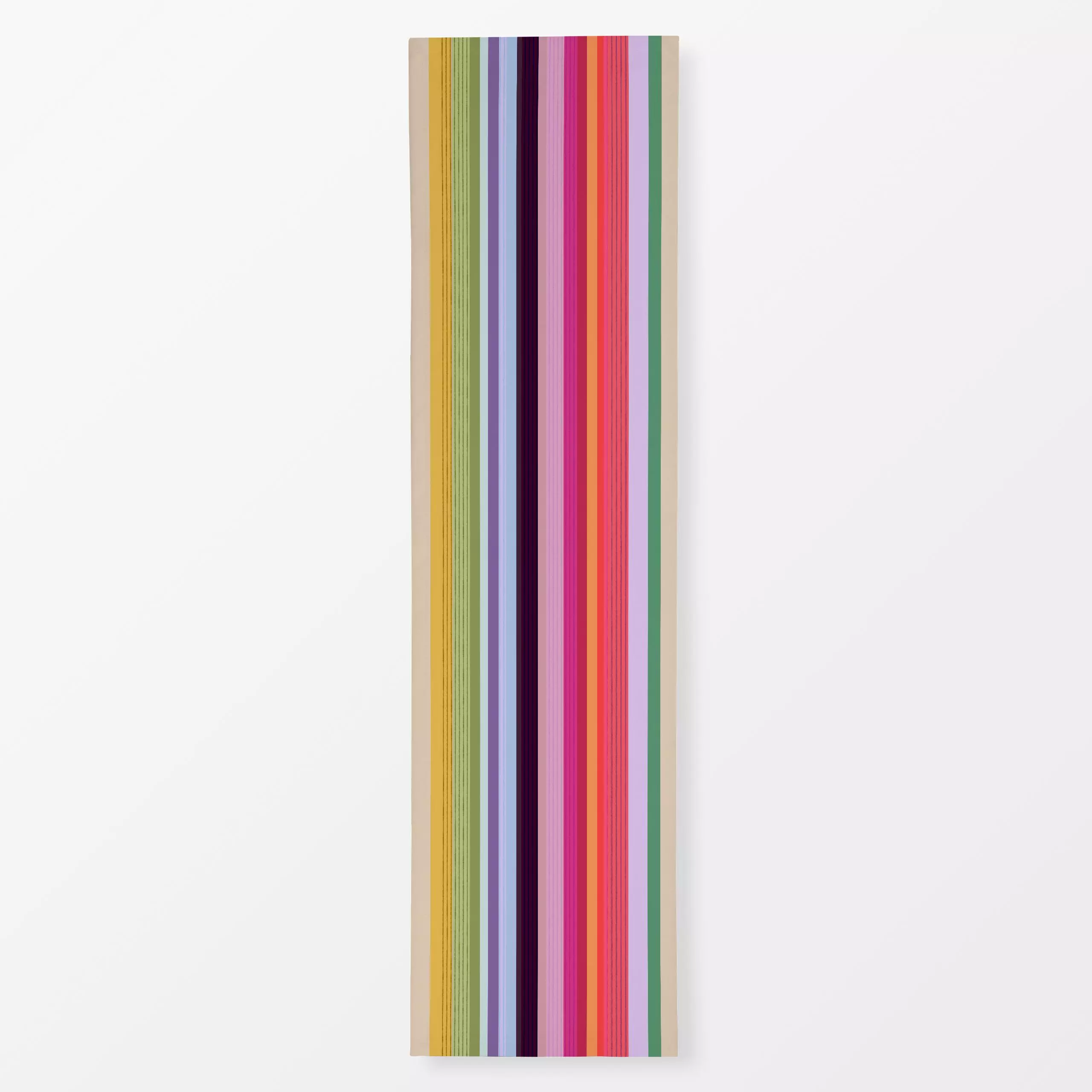 Tischläufer Bunte Vertikale Streifen - Sommer, Symbole & Muster - von „Alisa Knöß"; Streifen, Regenbogen, Pride, pink, lila,...