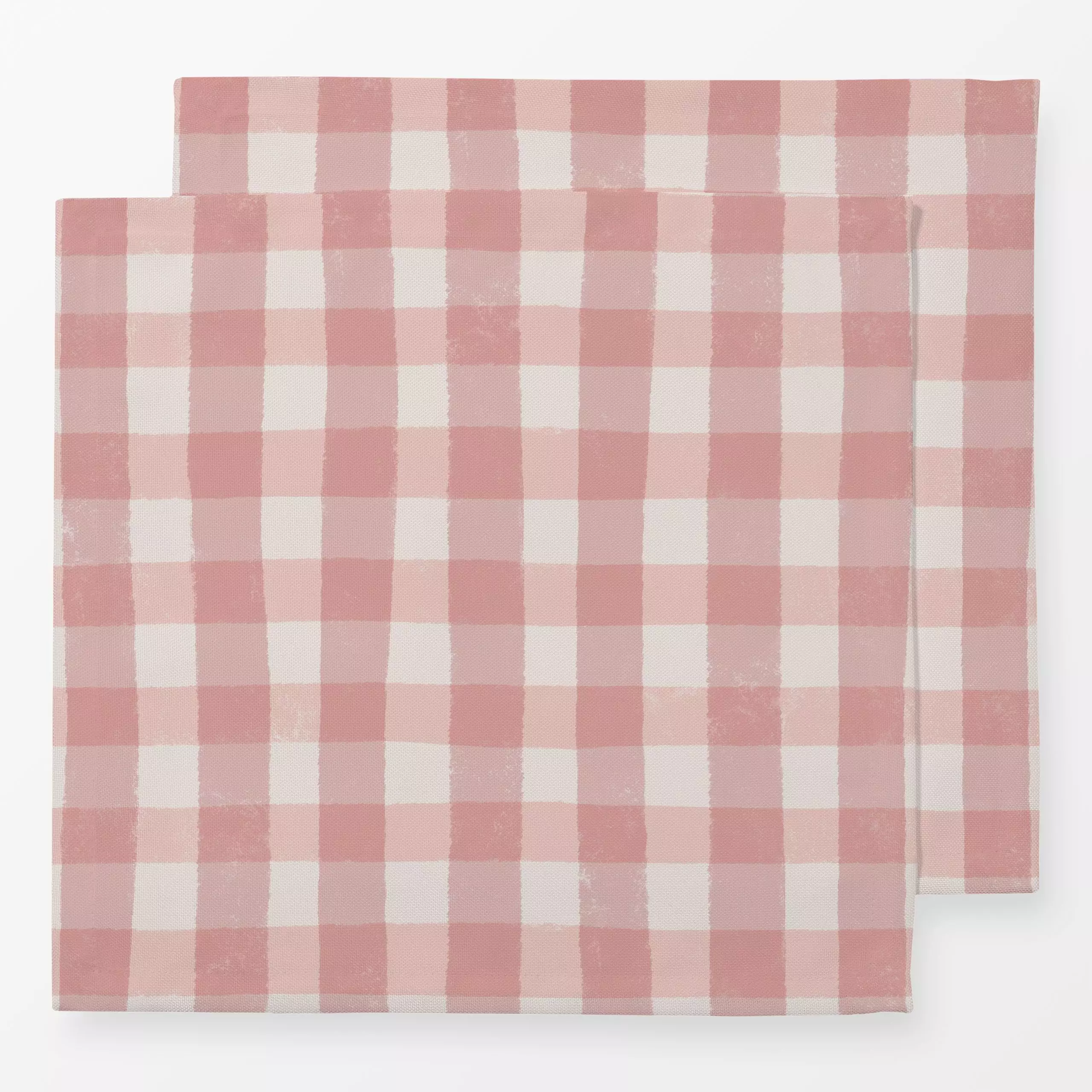Servietten Leuchtendes Rosa Vichy - Symbole & Muster - von „Menina Lisboa "; altrosa, Retro, Karo, pink, klassisch, Landhaus...