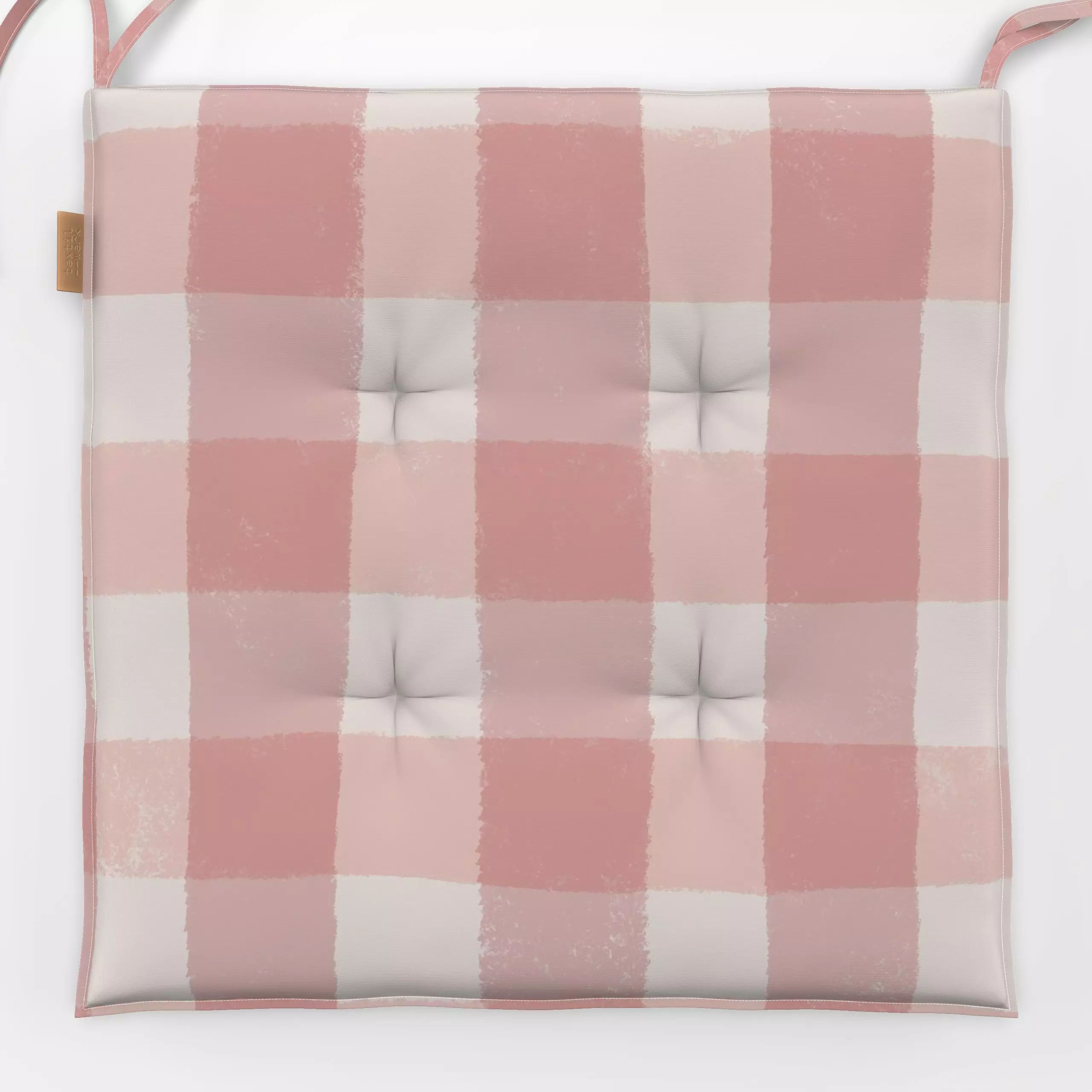 Sitzkissen Leuchtendes Rosa Vichy - Symbole & Muster - von „Menina Lisboa "; altrosa, Retro, Karo, pink, klassisch, Landhaus...