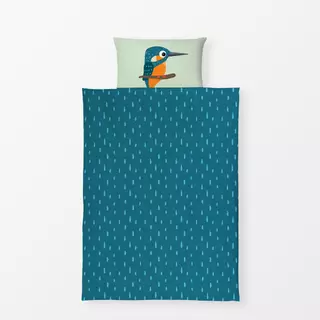 Bettwäsche Eisvogel mit Türkis