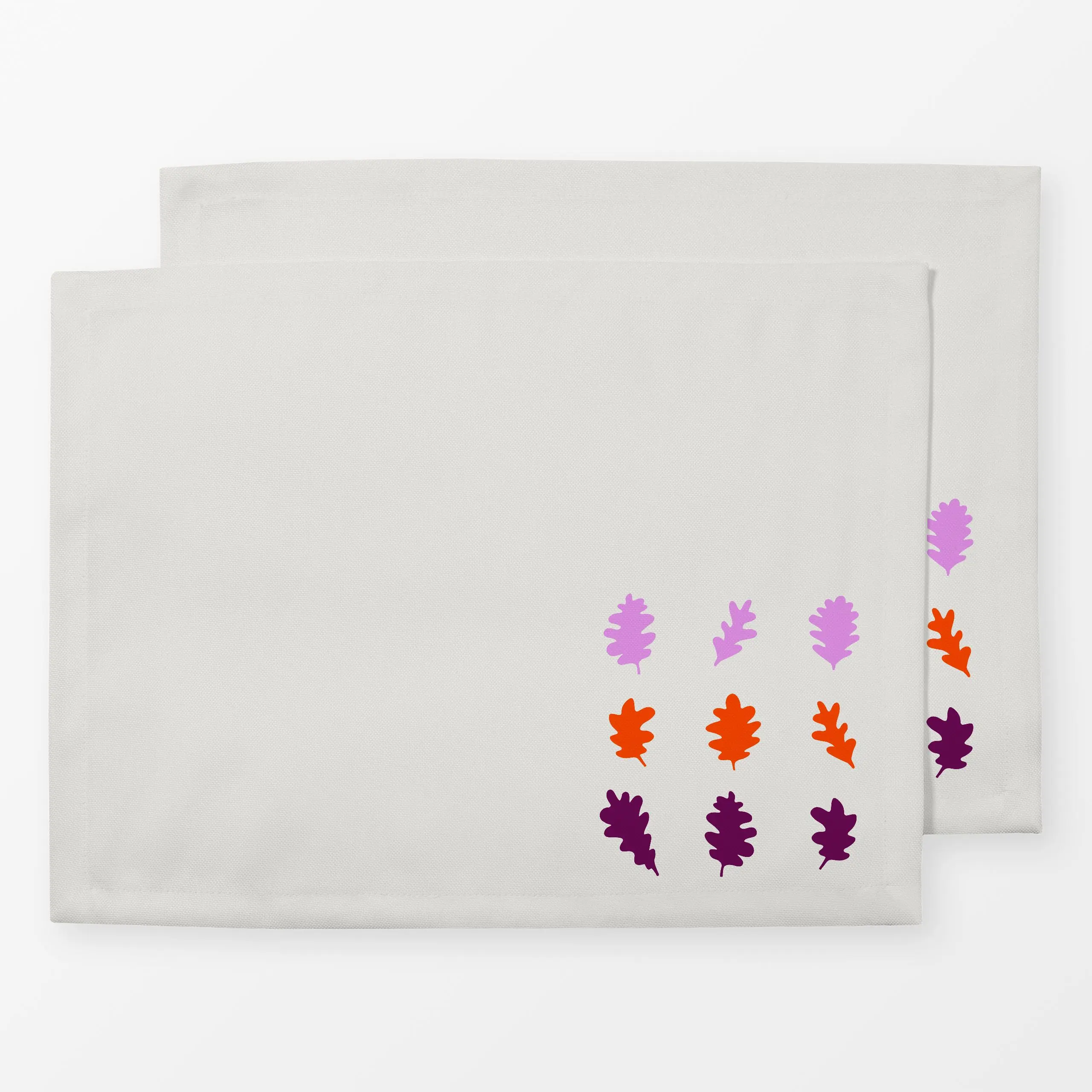 Tischset Eichenblätter Beige - Herbst, Pflanzen & Botanik - von „Sophie Augustin Illustration"; Blätter, modern, Herbst, bun...